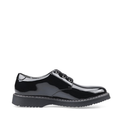 Impact, Black patent girls lace-up school shoes