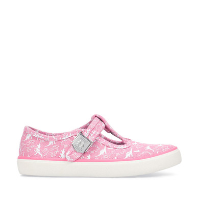 Start-rite Majestic Blue Pink Multi Canvas Velcro Girls Shoes