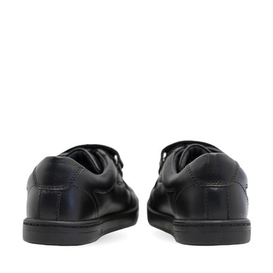 Start-Rite Shoes Explore, Black Leather Boys Rip-tape First School Shoes