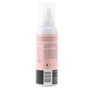 Mousse cleaner for leather, suede and fabric