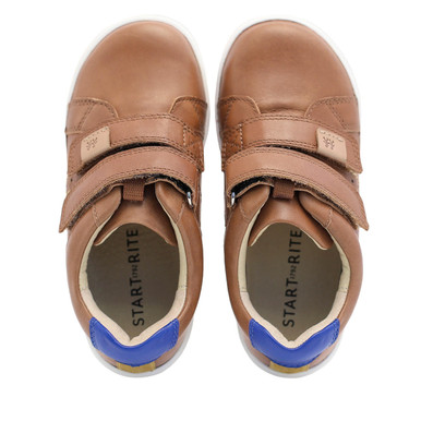 Explore, Tan leather boys rip-tape pre-school shoes