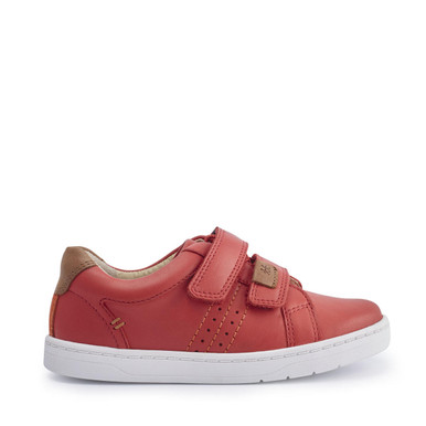 Explore, Red leather boys rip-tape pre-school shoes