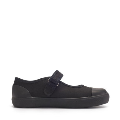 Hop Hop, Black rip-tape canvas school plimsoll