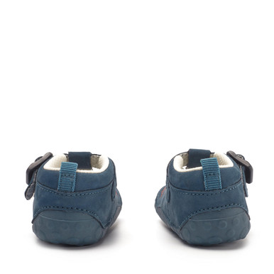 Grizzly, Dusty blue nubuck t-bar buckle pre-walkers