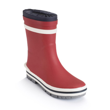 Little Puddle, Red slip on waterproof wellies