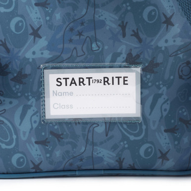 Things, Blue coated fabric/dino print school backpack