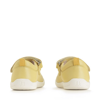 Fairy Tale, Yellow leather girls rip-tape first walking shoes