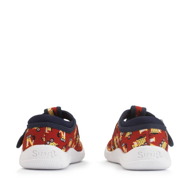 Start-Rite Shoes Wriggles, T-bar Red Digger Print Buckle First Walking Shoes