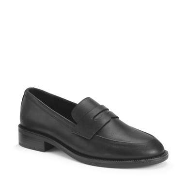 Start-Rite Shoes Milan, Black Leather Slip-on Angry Angels School Loafer Shoes