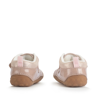 Start-Rite Shoes Lila, Taupe Patent Girls Closed Rip-tape Pre-walkers