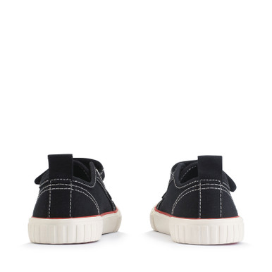 Start-Rite Shoes Tide, Black/white Canvas Kids Closed Rip-tape Canvas Shoes