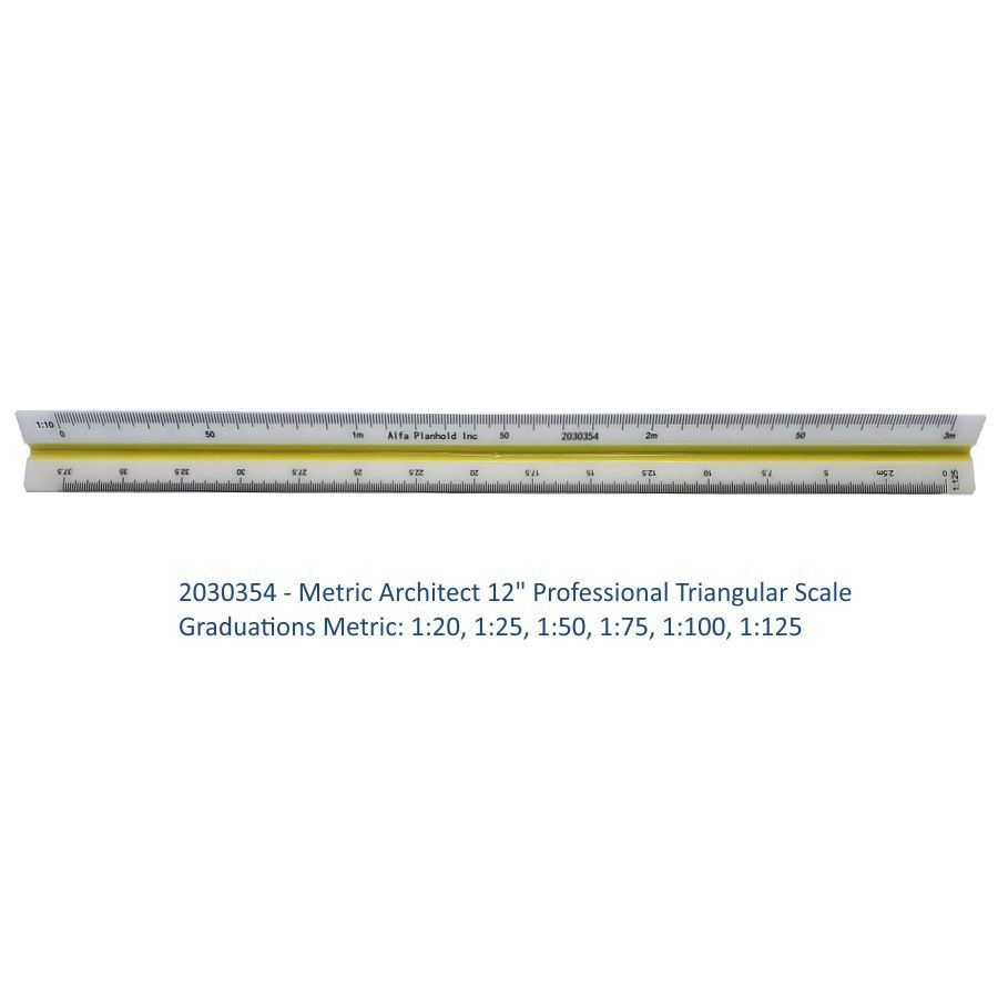 Triangular Ruler 1-20- 25- 50- 75- 100- 125 | AlfaPlanhold Inc.