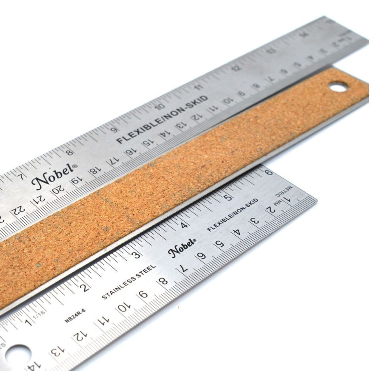 Pacific Arc Stainless Steel Rulers Inch/Metric with Conversion Table 18 in.