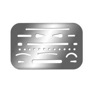 Pacific Arc Erasing Shield, Stainless Steel ER-26 - AlfaPlanhold Canada Pacific Arc Erasing Shield, Stainless Steel ER-26 - AlfaPlanhold Canada