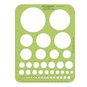 Pacific Arc Large Circle Master II Template , 44 from 1/16" to 3" PA-144 - AlfaPlanhold Canada Pacific Arc Large Circle Master II Template , 44 from 1/16" to 3" PA-144 - AlfaPlanhold Canada