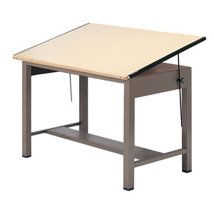 Mayline Ranger Drafting Table 60"W x 37.5"D with Tool Drawer and Shallow Drawer - AlfaPlanhold Canada Mayline Ranger Drafting Table 60"W x 37.5"D with Tool Drawer and Shallow Drawer - AlfaPlanhold Canada