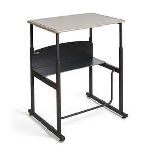 AlphaBetter Adjustable-Height Stand-Up Desk, 28 x 20" Standard Top and Swinging Footrest Bar 1201BE - AlfaPlanhold Canada AlphaBetter Adjustable-Height Stand-Up Desk, 28 x 20" Standard Top and Swinging Footrest Bar 1201BE - AlfaPlanhold Canada