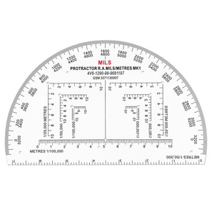 TACTICAL semi-Circle R.A.6 inch Military Protractor in Mils Measurements and Romer markings for plotting bearings - AlfaPlanhold Canada TACTICAL semi-Circle R.A.6 inch Military Protractor in Mils Measurements and Romer markings for plotting bearings - AlfaPlanhold Canada
