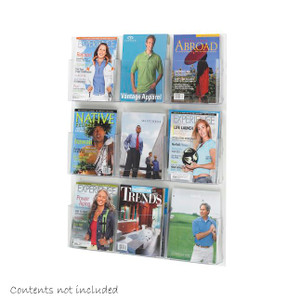 Safco Clear2c 9 Magazine Display Rack 5665CL - AlfaPlanhold Canada
