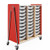 Whiffle Typical 10 Triple 48" Mobile Tote Storage Stores 30 - 3" Totes 3930RED - Alfa Planhold Canada