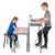 AlphaBetter® 2.0 Height Adjustable Student Desk  one lowered to  22” and the other set to  30” 1221DE - AlfaPlanhold Canada