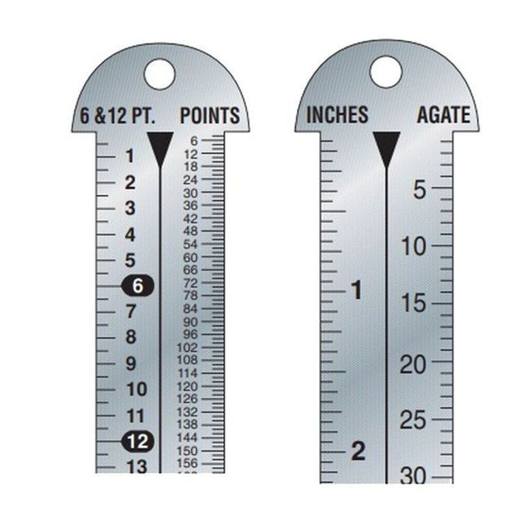 12" Stainless Steel Pica Ruler: Inch Picas and Points - AlfaPlanhold.Com