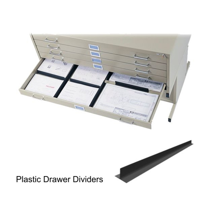 Safco Drawer Dividers for Flat Files Black 4980 - AlfaPlanhold.Com