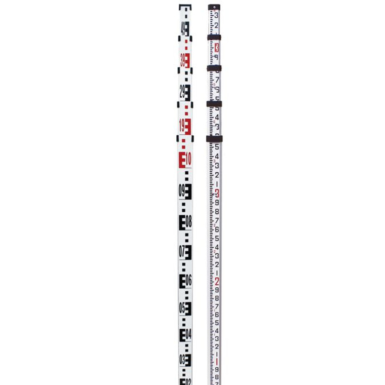 Site Pro *DUAL SCALE* Metric ‘E’ Face FT/10ths/1000ths 16’/5M Aluminum Rod 11-805-MT - AlfaPlanhold.Com