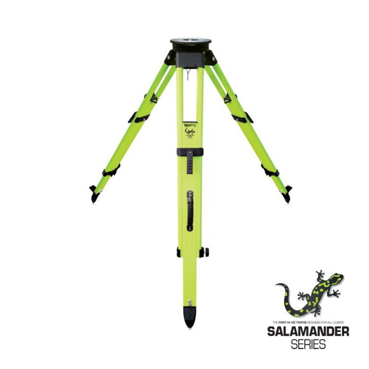 Site Pro Salamander RHIV Robotic Dual Clamp Fiberglass Tripod with Large Head, Flo-Lime 01-RHIVIZ20-B - AlfaPlanhold.Com