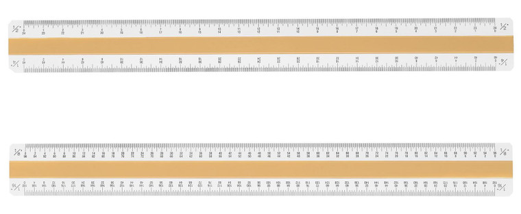 Professional Flat Architect Scale 1/16, 1/8, 1/4, 1/2 inch to the foot - AlfaPlanhold Canada
