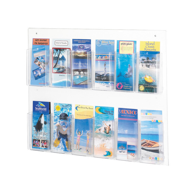 Safco Clear2c 12 Pamphlet Display Rack Plastic 5671CL - AlfaPlanhold Canada