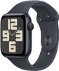 Apple Watch SE G2 (GPS) 44mm Aluminum Case with Midnight Sport Band - M/L - Midnight - (2024) | Refurbished | AP.WT.B78542