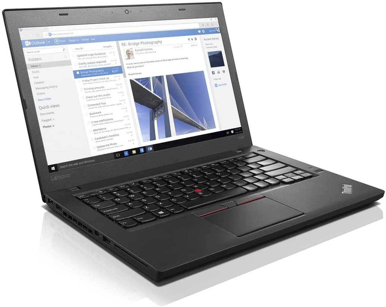 Lenovo Thinkpad T460 14" Laptop Intel Core i5 2.40 GHz 8GB Ram 256GB SSD W10P | Refurbished