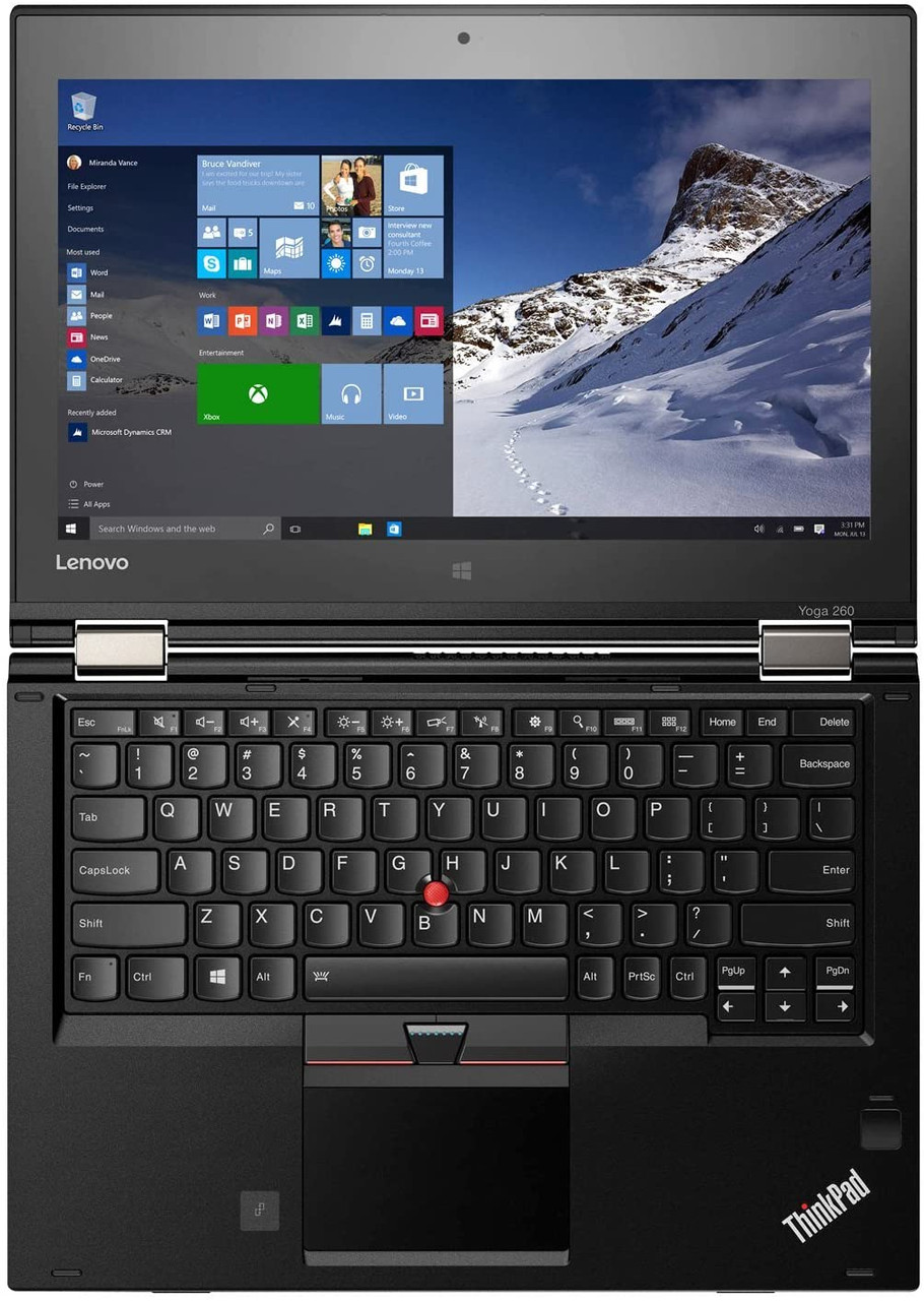 Lenovo Thinkpad Yoga 260 12.5" Laptop Intel Core i5 8 GB 512 GB SSD W10P Touch | Refurbished