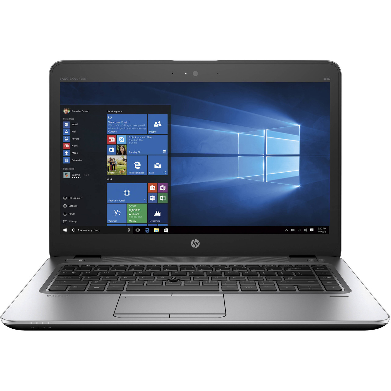 HP Elitebook 840 G3 14" Laptop Intel Core i5 2.40 GHz 8GB 256 GB SSD W11P | Refurbished