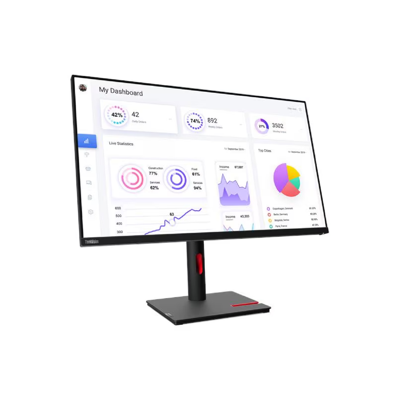 Lenovo ThinkVision T32p-30 31.5" Monitors 1 HDMI 5 USB 350 nits 60 Hz IPS 4ms | Brand New