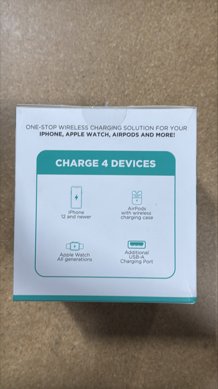 iHome Magnetic Charging Stand, Wireless Charger for iPhone, Apple Watch, AirPods | Brand New
