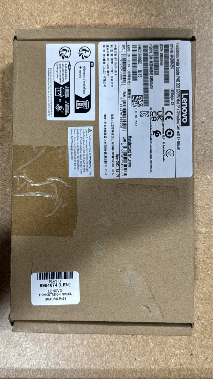 Lenovo Thinkstation NVIDIA Quadro P400 2GB GDDR5 3xDP Graphics Card GPU | Brand New