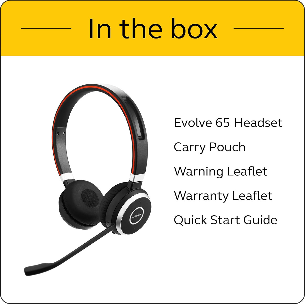 Jabra Evolve 65 Wireless Stereo Bluetooth Headset Passive Noise Cancellation New | Brand New