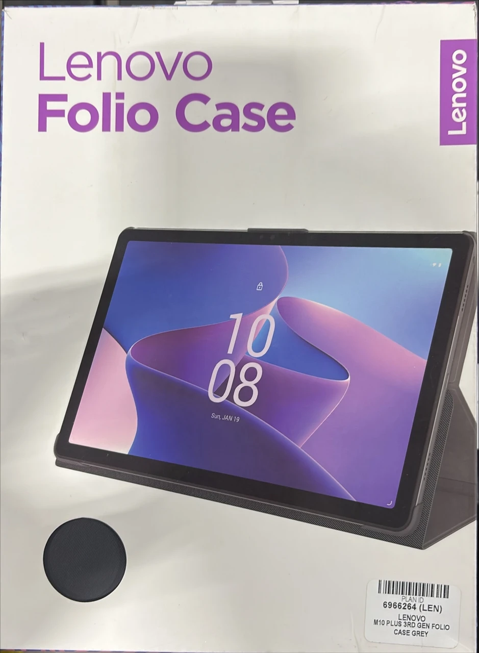 Lenovo M10 Plus G3 Folio Case Convertible Folio Stand Pen Holder Grey | Brand New