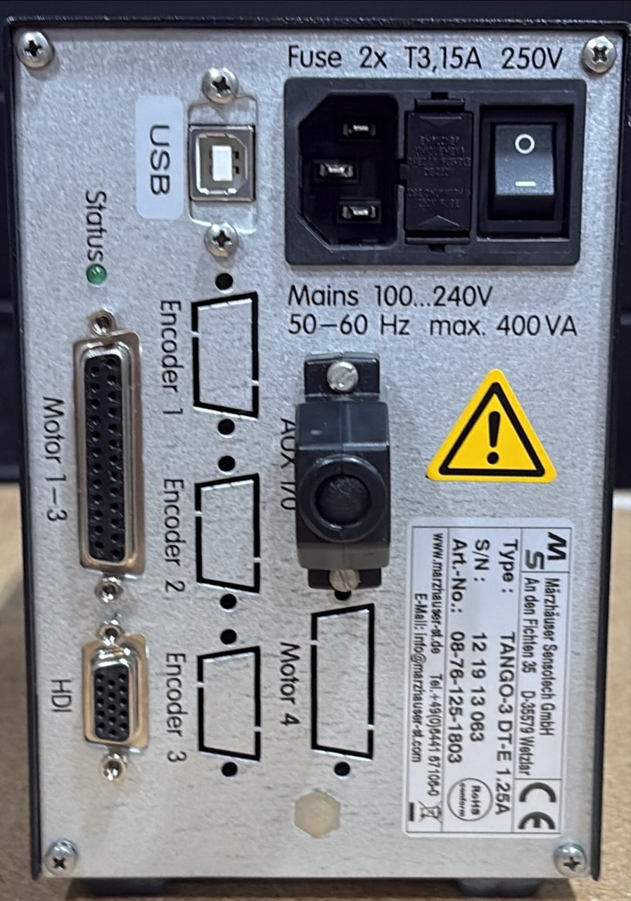 Märzhäuser Sensotech TANGO-3 DT-E Precision Stepper Motor Controller 1.25A 400VA | Scratch & Dent | MX00266