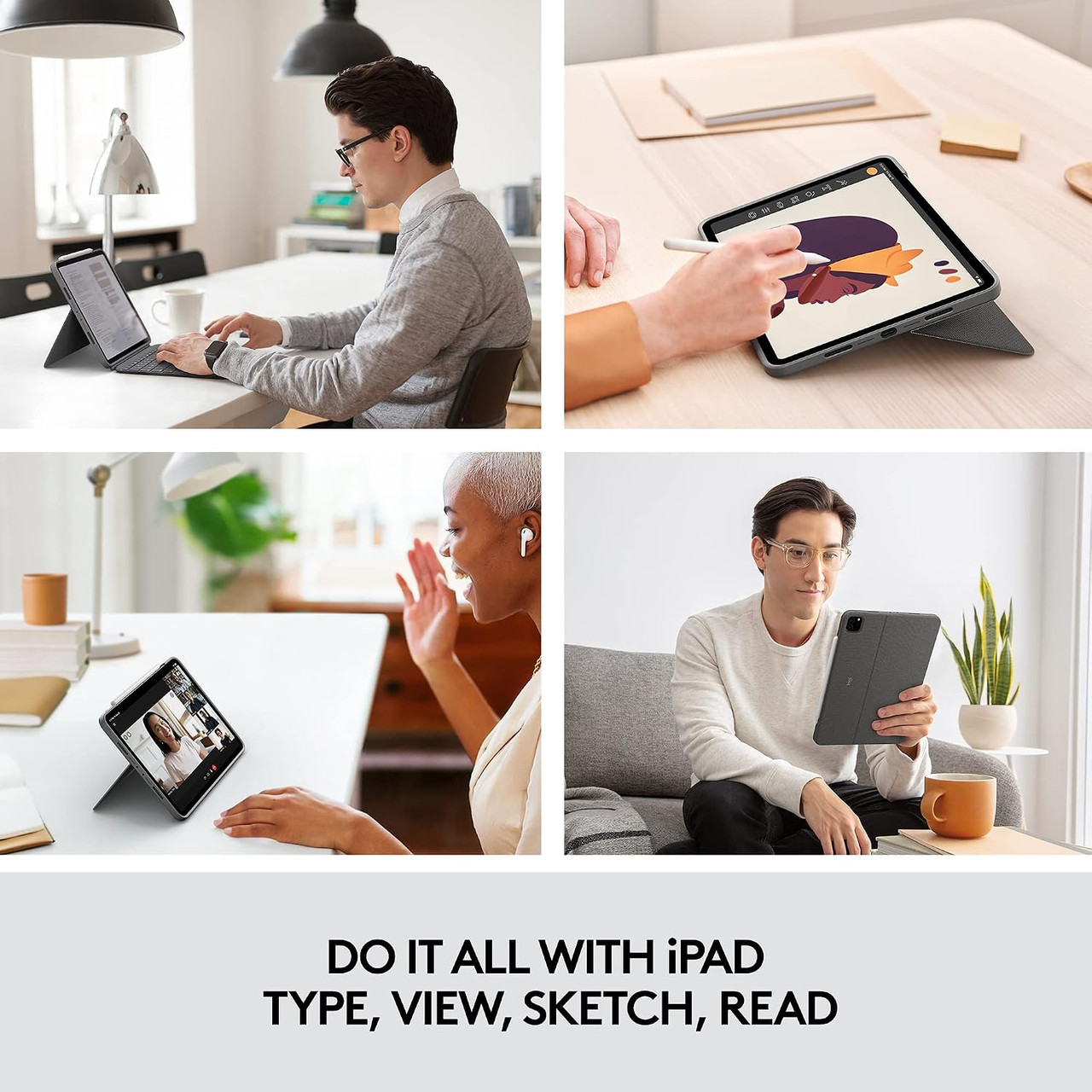Mx Pro Keyboard Logitech Combo Touch iPad Pro 11-inch Keyboard Case - Oxford Gray ...