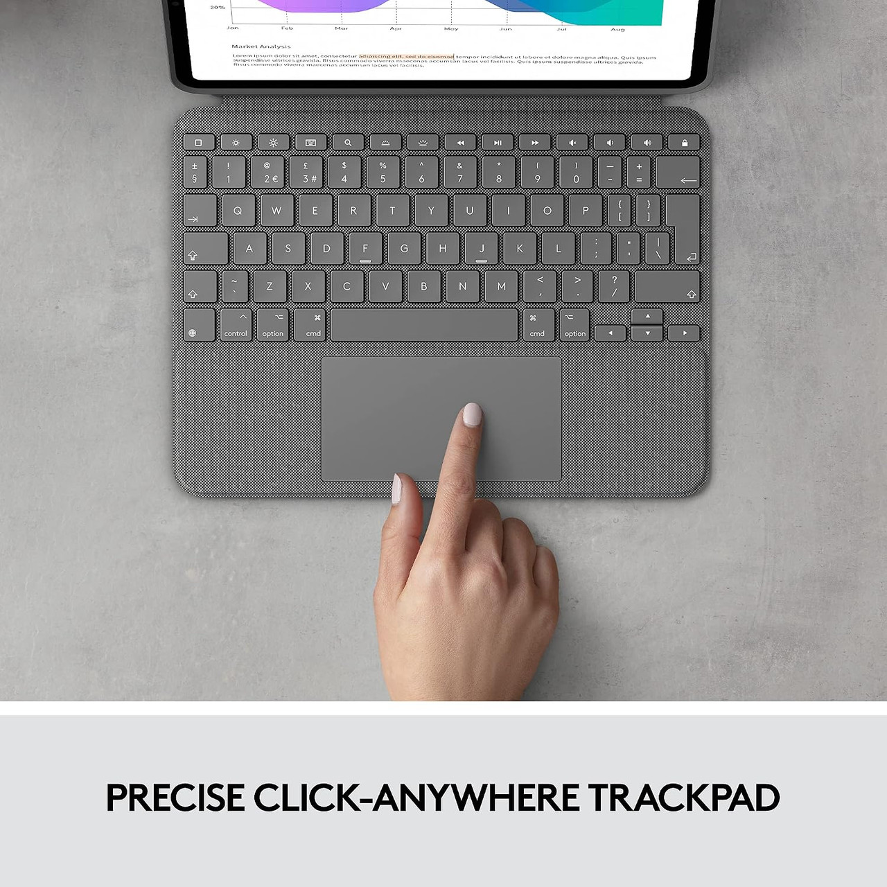 Logitech Combo Touch iPad Pro 11-inch Keyboard Case - Oxford Gray | Scratch & Dent | MX00281