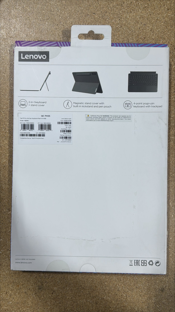 Lenovo KB Pack for P11 (2nd Gen) 2-in-1 Keyboard Stand And Cover | Brand New