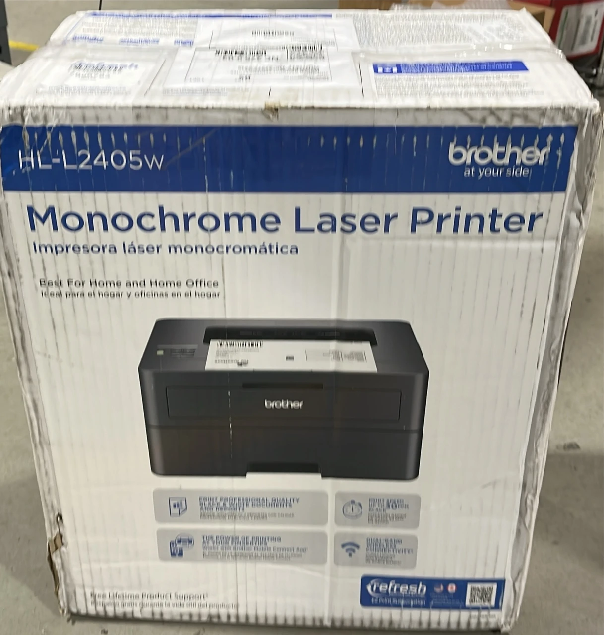 Brother HL-L2405W Wireless Compact Monochrome Laser Printer Works with Alexa | Scratch & Dent | MX00291