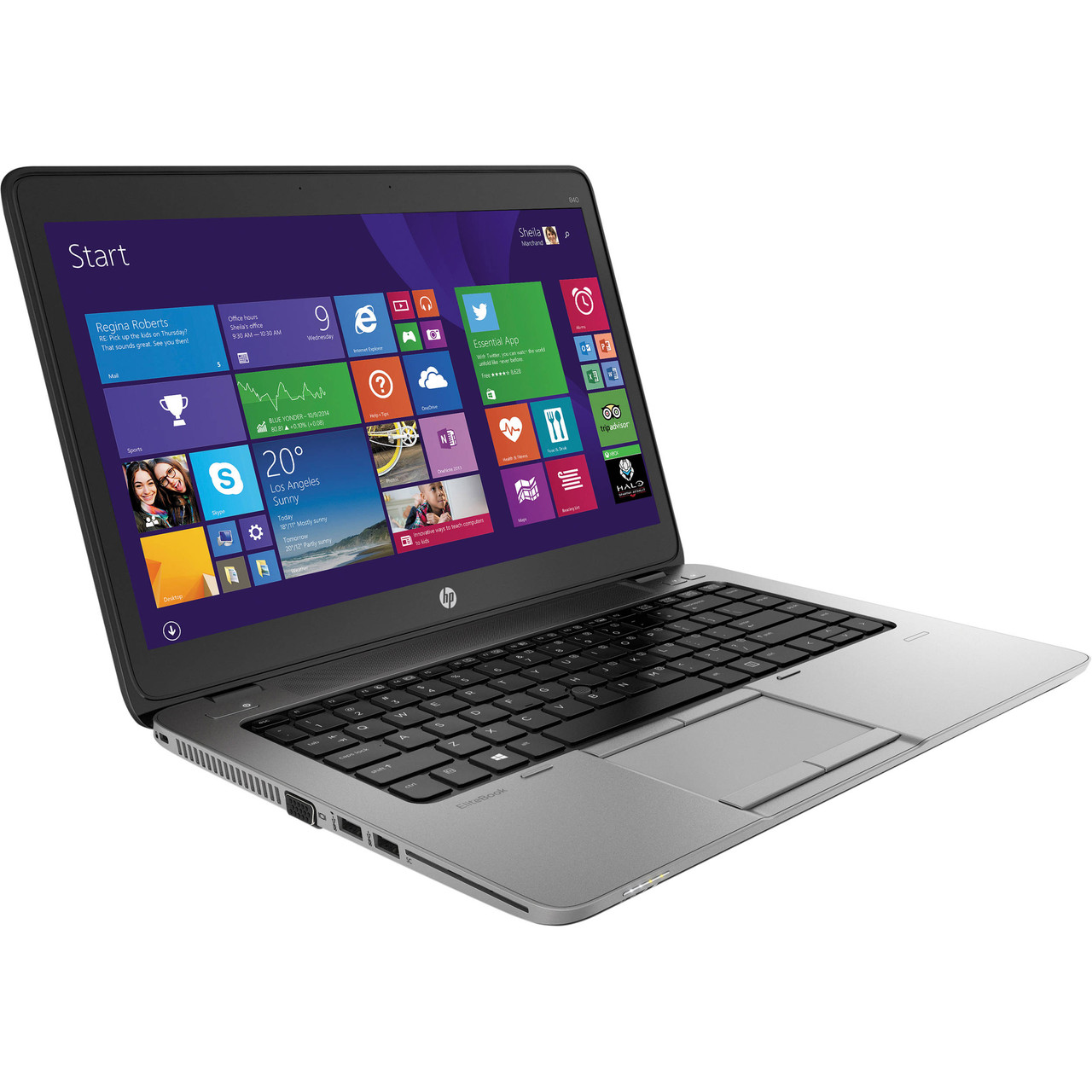 HP Elitebook 840 G2 14" Laptop Intel i5 2.3GHz 8GB 256GB SSD Windows 10 Pro | Refurbished