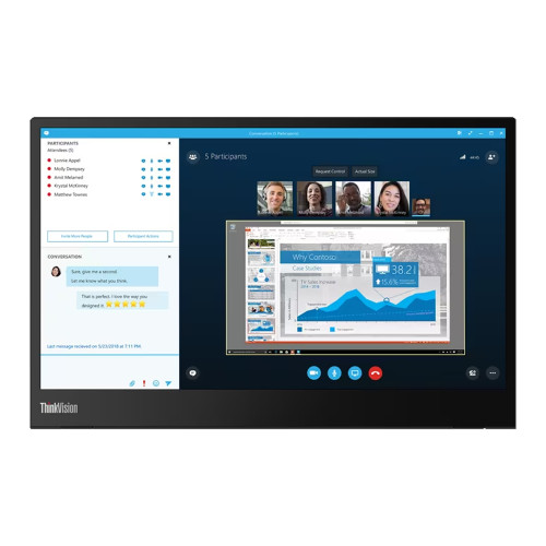Lenovo ThinkVision M14 14" Monitor 2240 x 1400 IPS 60Hz 6ms 300nits | Manufacturer Refurbished