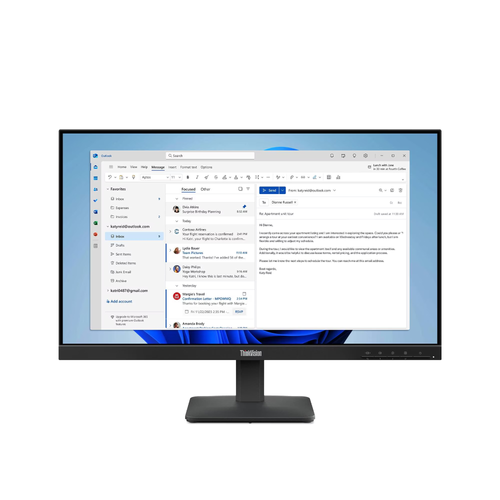Lenovo ThinkVision S24-4e 23.8" Monitor (1920x1080) 1HDMI 1VGA 250Nit 100Hz 4ms | Brand New
