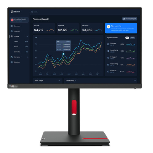 Lenovo Thinkvision T22I-30 21.5" Monitor 1HDMI 1VGA 5USB 250Nit 60 Hz IPS 4 ms | Scratch & Dent | LN.MO.F33580