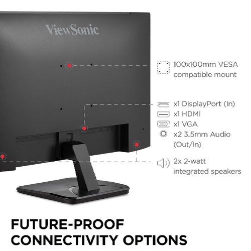 ViewSonic VA2756A-MHD 27" (1920x1080) Monitor 250nit IPS 1ms 1xHDMI 1xDP 1xVGA | Refurbished | VS.MO.F27357